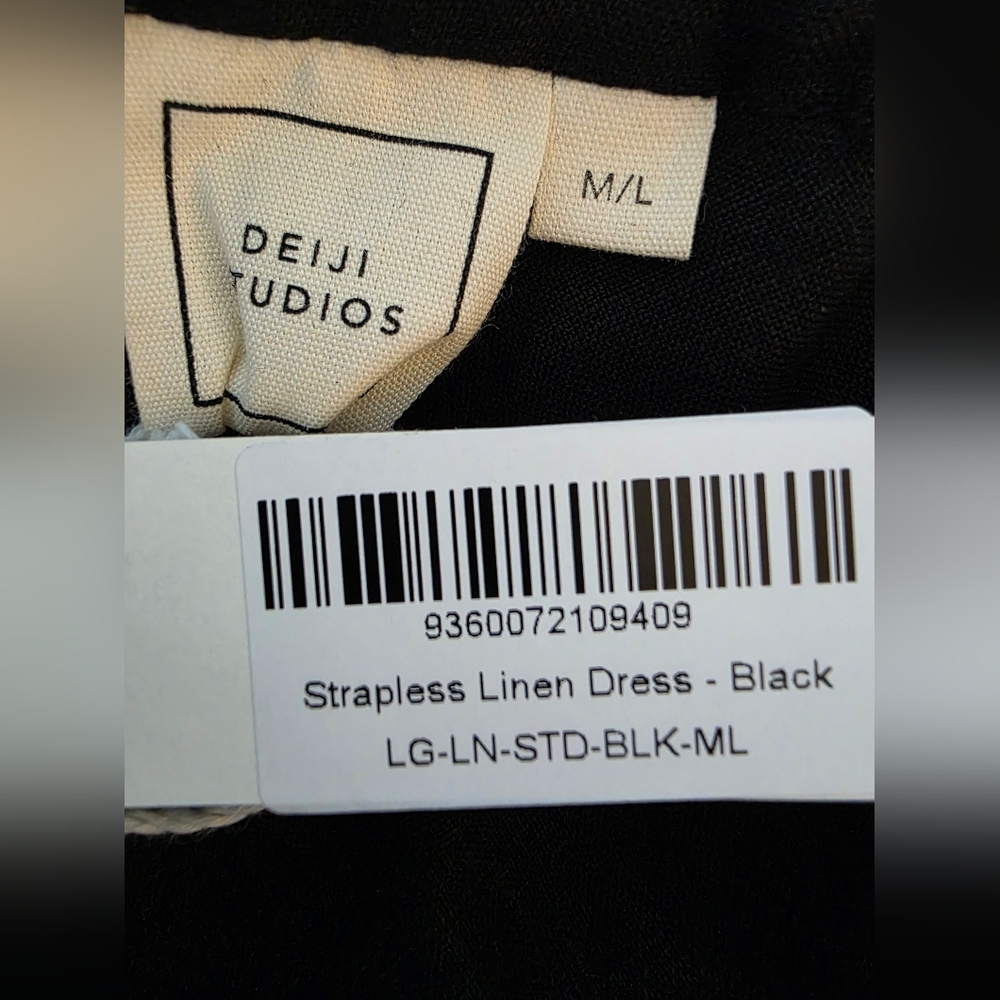 NWT Deiji Studios Black Strapless Dress - Picture 5 of 6